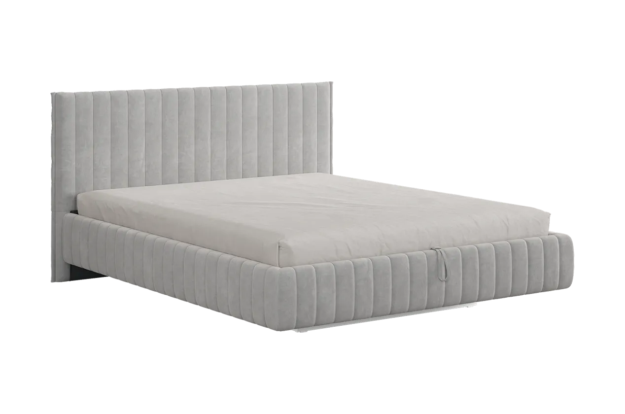 Кровать с подъемным механизмом Твикс 160х200 см галька (велюр) в Сургуте - surgut.mebel-tymen.ru | фото