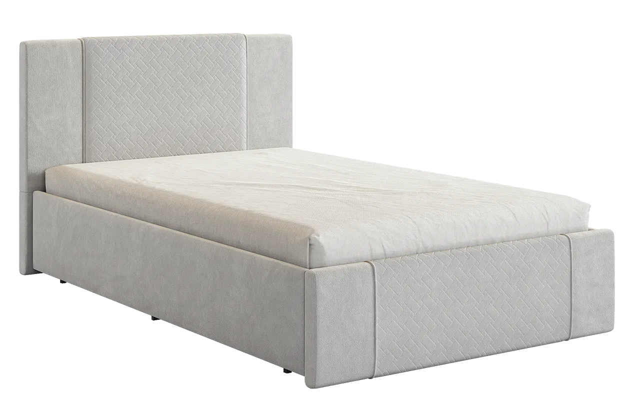 Кровать с основанием Хлоя 120х200 см галька (велюр) в Сургуте - surgut.mebel-tymen.ru | фото