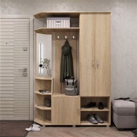 Прихожая Домино дуб сонома в Сургуте - surgut.mebel-tymen.ru | фото