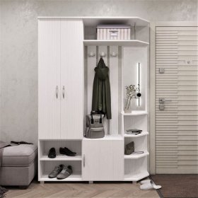 Прихожая Домино рамух белый в Сургуте - surgut.mebel-tymen.ru | фото