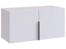 Антресоль двухдверная L800 Баско белое дерево в Сургуте - surgut.mebel-tymen.ru | фото