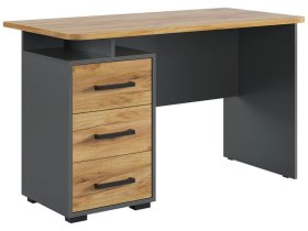 Стол компьютерный 1200 Лайт-2 графит/дуб крафт золотой в Сургуте - surgut.mebel-tymen.ru | фото