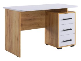 Стол компьютерный 1200 Лайт-2 дуб крафт золотой/белый в Сургуте - surgut.mebel-tymen.ru | фото