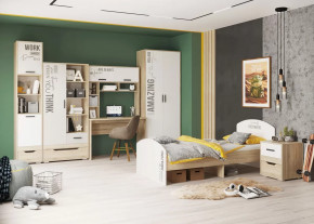 Детская Джуниор, набор №3, дуб сонома/белый в Сургуте - surgut.mebel-tymen.ru | фото