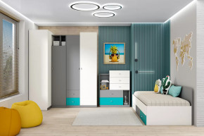 Детская Клео ОК-3, графит, миндаль, океан Диал в Сургуте - surgut.mebel-tymen.ru | фото