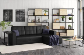 Диван АТЛАНТ угловой со столиком Марика чёрный в Сургуте - surgut.mebel-tymen.ru | фото