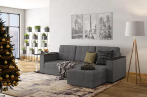 Диван АТЛАНТ угловой со столиком Neo 26 графит темно-серый в Сургуте - surgut.mebel-tymen.ru | фото