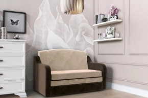 Диван "Луна" (серо-бежевый, к/з шоколад) в Сургуте - surgut.mebel-tymen.ru | фото