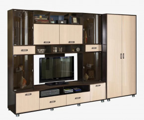 Гостиная Аллегро, вариант 4, венге Linum/дуб белфорт в Сургуте - surgut.mebel-tymen.ru | фото