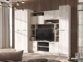 Гостиная Флора без зеркала Дуб Крафт Белый в Сургуте - surgut.mebel-tymen.ru | фото