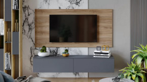 Гостиная «Порто» №7 Яблоня Беллуно, Графит софт в Сургуте - surgut.mebel-tymen.ru | фото