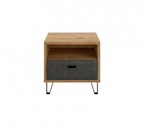 GRACE тумба прикроватная KOM1S (Дуб наварра/Графит) в Сургуте - surgut.mebel-tymen.ru | фото