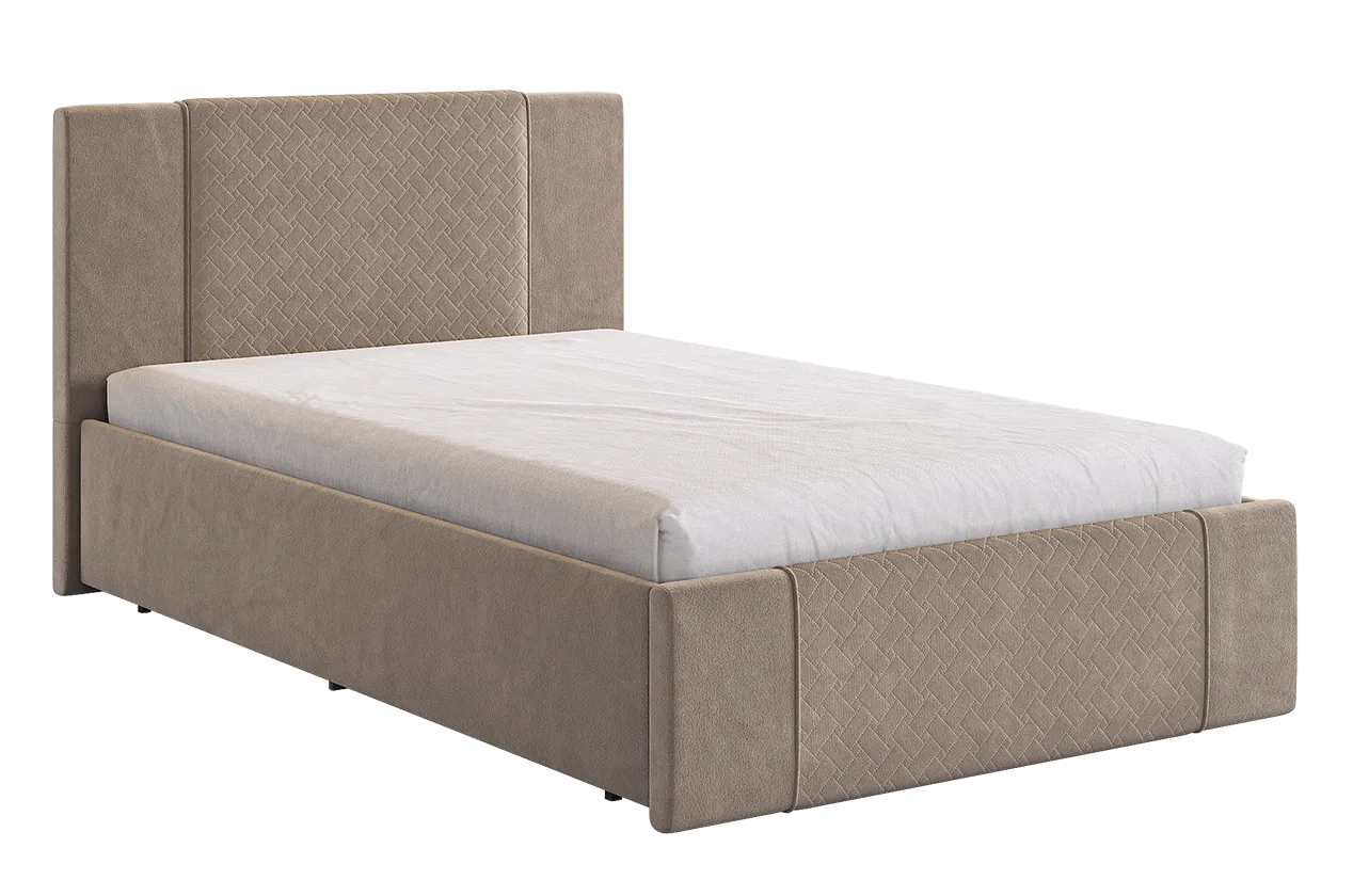 Кровать с основанием Хлоя 120х200 см латте (велюр) в Сургуте - surgut.mebel-tymen.ru | фото