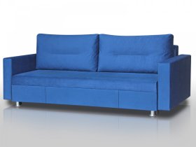 Диван Комфорт с прямыми подлокотниками синий в Сургуте - surgut.mebel-tymen.ru | фото