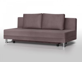 Диван Комфорт Лайт без подлокотников 2 подушки коричневый в Сургуте - surgut.mebel-tymen.ru | фото