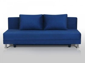Диван Комфорт Лайт без подлокотников 2 подушки синий в Сургуте - surgut.mebel-tymen.ru | фото