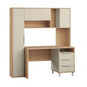 Комфорт Стол рабочий 12.95 N (Дуб сонома/Сатин) в Сургуте - surgut.mebel-tymen.ru | фото