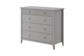 Комод 5 ящиков Никеа Серый шифер/Лак Антрацит в Сургуте - surgut.mebel-tymen.ru | фото