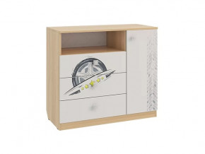 Комод Форсаж дуб сонома/белый в Сургуте - surgut.mebel-tymen.ru | фото