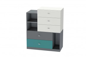 Комод Клео К-1, графит, миндаль, океан Диал в Сургуте - surgut.mebel-tymen.ru | фото