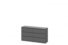 Комод с ящиками 1,38м Графит серый Денвер в Сургуте - surgut.mebel-tymen.ru | фото
