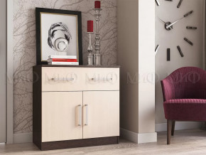 Комод с ящиком 2-мя дверьми Басямиф, дуб беленый/венге в Сургуте - surgut.mebel-tymen.ru | фото