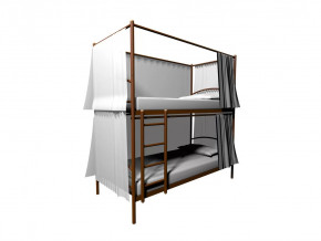 Конструкция для штор к Хостел Duo 4х стронняя в Сургуте - surgut.mebel-tymen.ru | фото