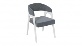 Кресло «Техас 1» Белый матовый, тк. №219 Велюр Jercy graphite в Сургуте - surgut.mebel-tymen.ru | фото