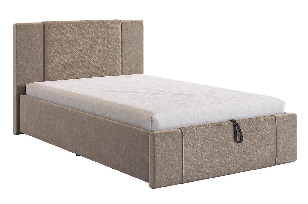 Кровать с подъемным механизмом Хлоя 120х200 см латте (велюр) в Сургуте - surgut.mebel-tymen.ru | фото