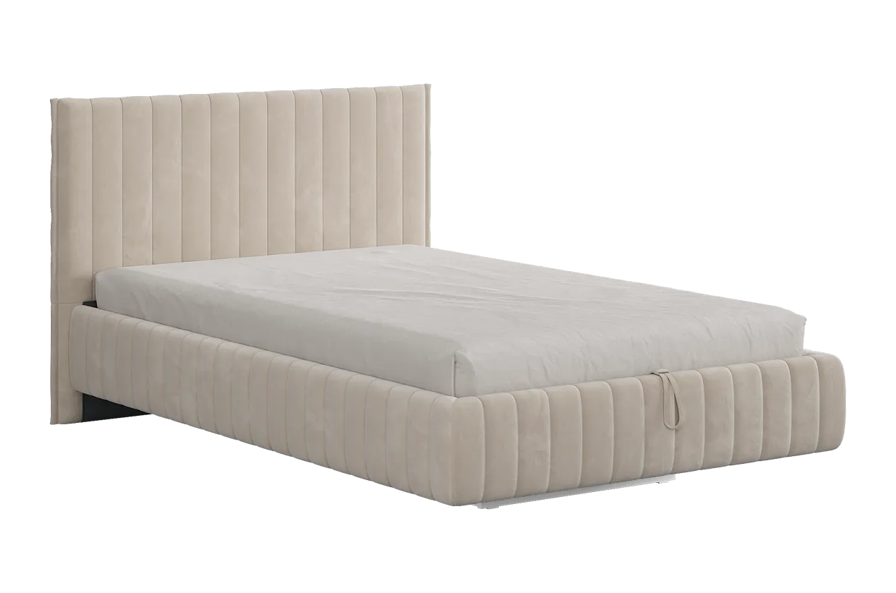 Кровать с подъемным механизмом Твикс 120х200 см крем (велюр) в Сургуте - surgut.mebel-tymen.ru | фото