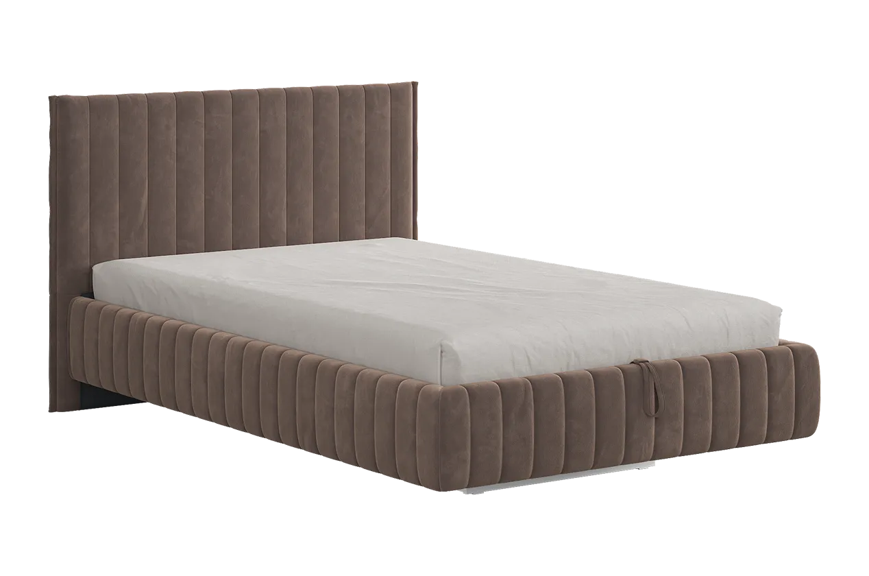 Кровать с подъемным механизмом Твикс 120х200 см латте (велюр) в Сургуте - surgut.mebel-tymen.ru | фото