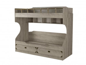 Кровать 2-х ярусная с лестницей Мираж-1 Секция-2-3 Дуб баррик в Сургуте - surgut.mebel-tymen.ru | фото