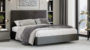 Кровать «Бетта» Тип 1 Серый графит, Велюр Серый в Сургуте - surgut.mebel-tymen.ru | фото