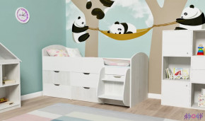 Кровать-чердак Малыш - 7 Винтерберг, Дуб молочный Ярофф в Сургуте - surgut.mebel-tymen.ru | фото