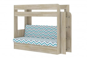 Кровать детская двухъярусная Карамель 75 Дуб Сонома WILLY MINT в Сургуте - surgut.mebel-tymen.ru | фото