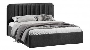 Кровать с ПМ «Тиффани» Тип 1 с заглушиной Микровелюр Wellmart Graphite в Сургуте - surgut.mebel-tymen.ru | фото
