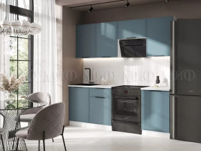 Кухня Николь 2,1м (Браш Блю) в Сургуте - surgut.mebel-tymen.ru | фото