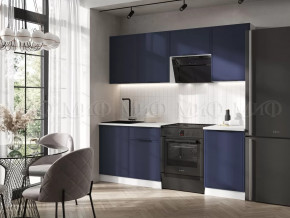 Кухня Николь 2,1м (Холст сапфировый) в Сургуте - surgut.mebel-tymen.ru | фото