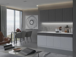 Кухня Оливия NEW 2,0м (Белый снег софт/Графит софт) в Сургуте - surgut.mebel-tymen.ru | фото