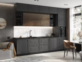 Кухня Престиж 3,0м Компоновка №2 (Графит/Графит софт/Прайм орех) в Сургуте - surgut.mebel-tymen.ru | фото