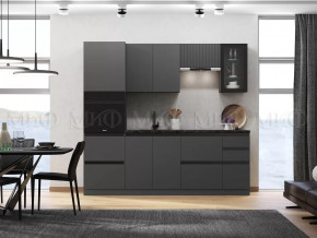 Кухня Техно-6 2,4м (Графит/Графит софт) в Сургуте - surgut.mebel-tymen.ru | фото