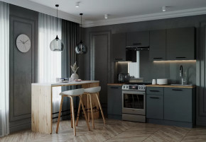 Кухонный гарнитур Антрацит-2000 столешница 26 мм в Сургуте - surgut.mebel-tymen.ru | фото