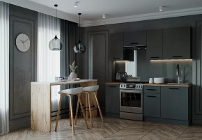 Кухонный гарнитур Антрацит-2000 столешница 38 мм в Сургуте - surgut.mebel-tymen.ru | фото