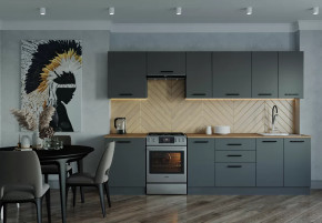 Кухонный гарнитур Антрацит-3000 столешница 38 мм в Сургуте - surgut.mebel-tymen.ru | фото