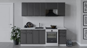 Кухонный гарнитур «Белладжио» длиной 220 см Белый, Софт графит в Сургуте - surgut.mebel-tymen.ru | фото