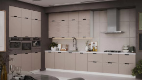 Кухонный гарнитур «Гренада» №7 Белый, Холст латте в Сургуте - surgut.mebel-tymen.ru | фото