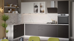 Кухонный гарнитур «Кимберли» №4 Белый, Сноу, Муссон в Сургуте - surgut.mebel-tymen.ru | фото