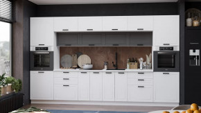 Кухонный гарнитур «Лорас» №3 Белый, Холст белый, Холст вулкан в Сургуте - surgut.mebel-tymen.ru | фото