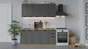 Кухонный гарнитур «Лорас» длиной 180 см Дуб крафт золотой/Холст вулкан в Сургуте - surgut.mebel-tymen.ru | фото