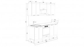 Кухонный гарнитур «Лорас» длиной 200 см со шкафом НБ в Сургуте - surgut.mebel-tymen.ru | фото